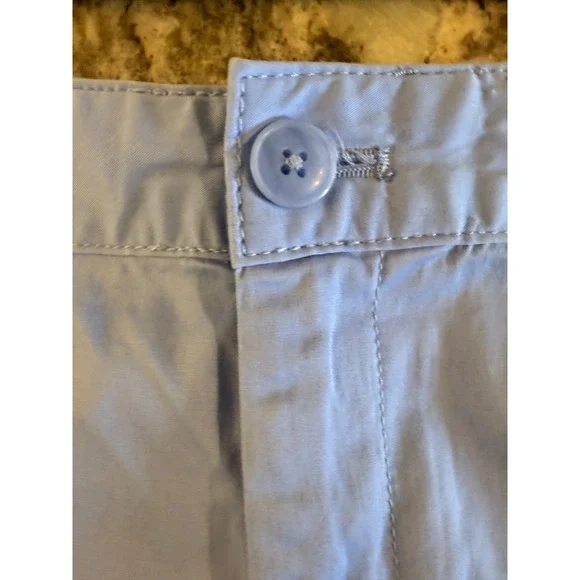LL Bean Favorite Fit Chino Shorts Womens 18 Light Blue Summer Cotton Casual 6in - Picture 5 of 7
